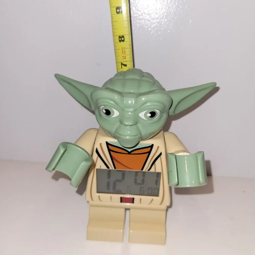 Star Wars Lego Yoda Digital Alarm Clock - Tested & Working